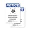 Signmission Emergency Evacuation Sign With Symbol, 7 in W x Rectangle, Vinyl Decal OS-2PACK-NS-D-710-V-11798 - alternate 1